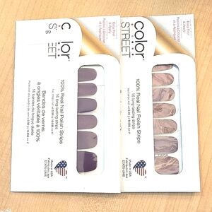 Color Street Nail Polish Strips Sets - Aberdeen Aubergine & A Stone's Throw.